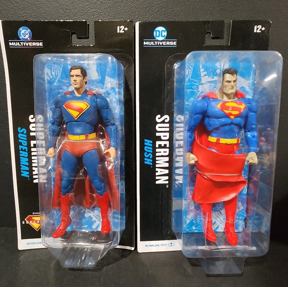 TWO DC Multiverse Superman Action Figures